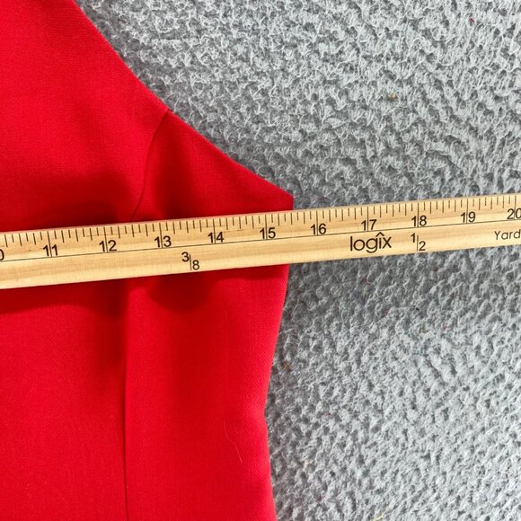 JOA Dress Womens Small Red Sheath Halter Cut Out Knee Length Side Slit Office* - Picture 7 of 10